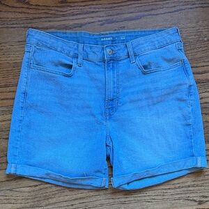 Old Navy Light Blue Denim Roll-Cuff Women’s Shorts